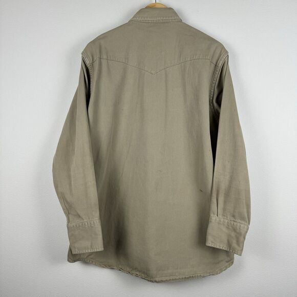 Carhartt Western Pearl Snap Button Up Shirt Long Sleeve Men's Size Large Relaxed - Picture 5 of 5